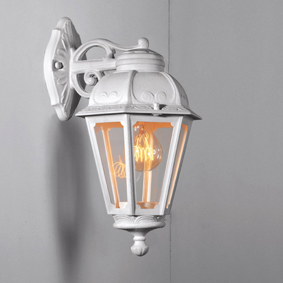 Farol de pared E27 Saba blanco IP55