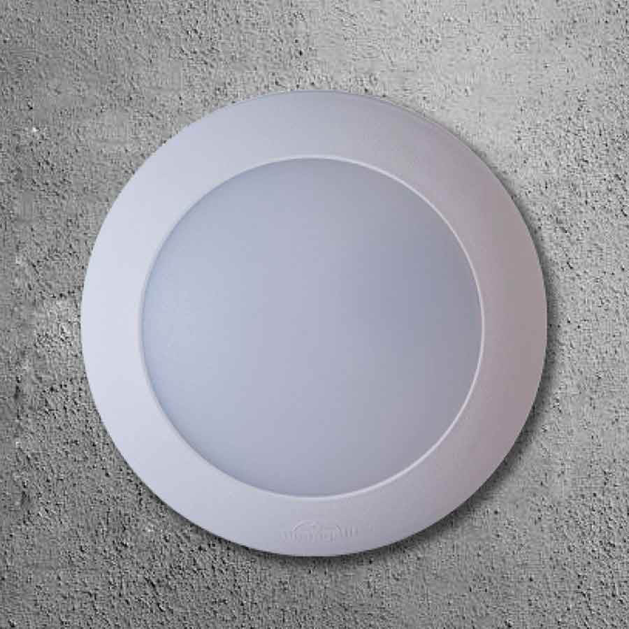 PLAFON TECHO/PARED BERTINA 20CM BLANCO DIFUSOR OPAL PARA FOCO LED GX53 IP66 FUMAGALLI