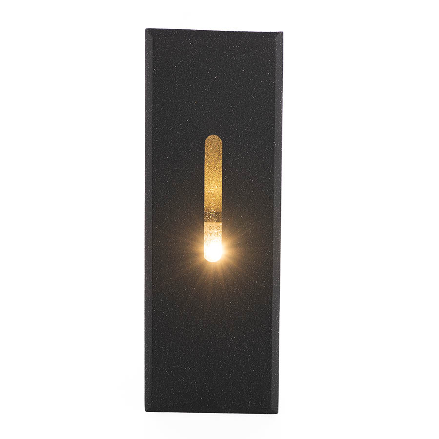 Luminaria led 3000K de peldaño rectangular negra