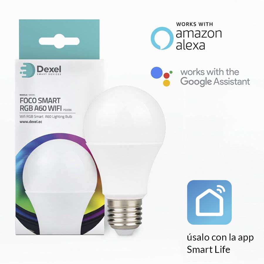 Foco led E27 WiFi atenuable RGB compatible c/Alexa y Google