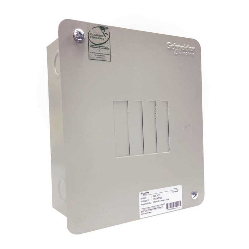 CENT. CARGA MONOFÁSICO 6E 125A QOL-6F S/PUERTA SCHNEIDER