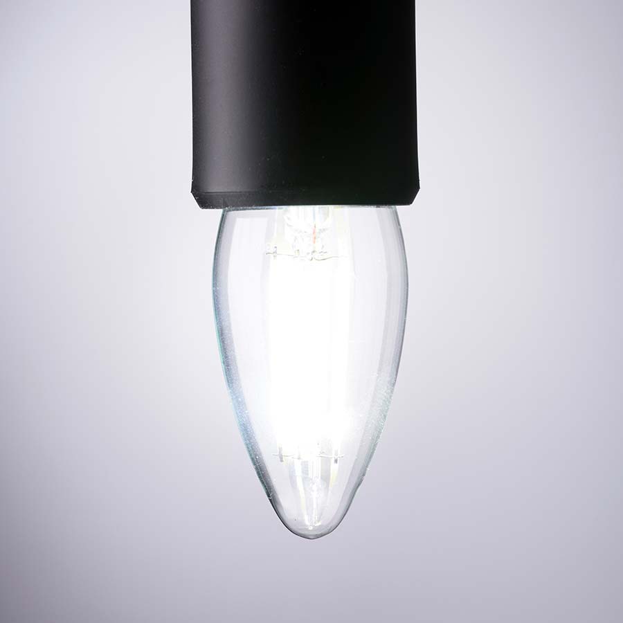 Foco led C35 base E27 4W 470LM 6500K vidrio transparente