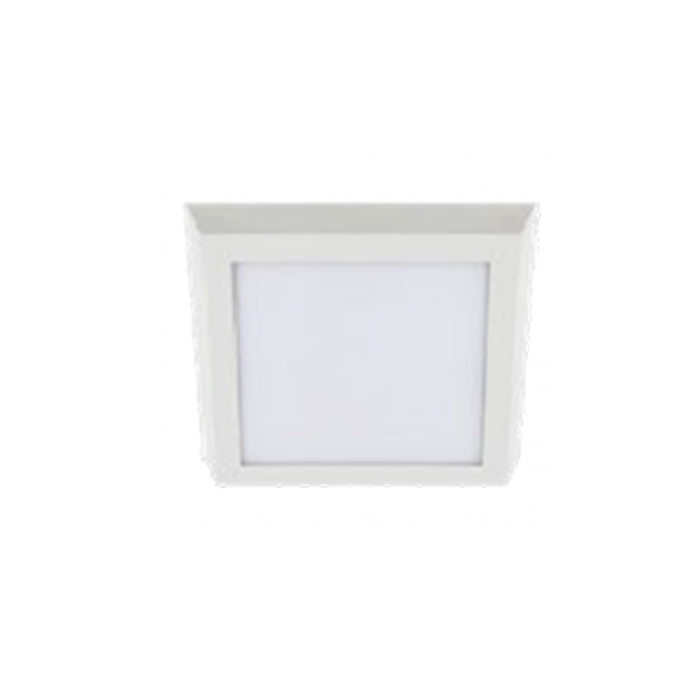 Plafón LED sobrepuesto cuadrado blanco 18W 3000K 21x21cm