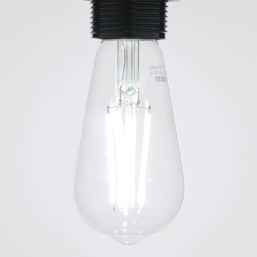 Foco led ST58 base E27 7W 6500K vidrio transparente