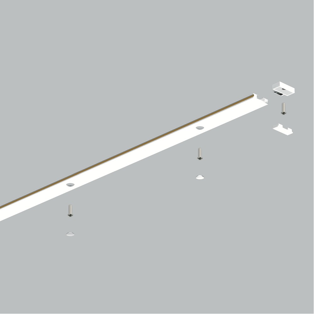 Track magnetico sobrepuesto Ultra Slim white 3mts