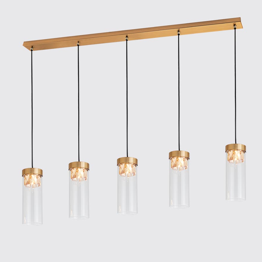 Lámpara colgante 5xG9 Lea gold