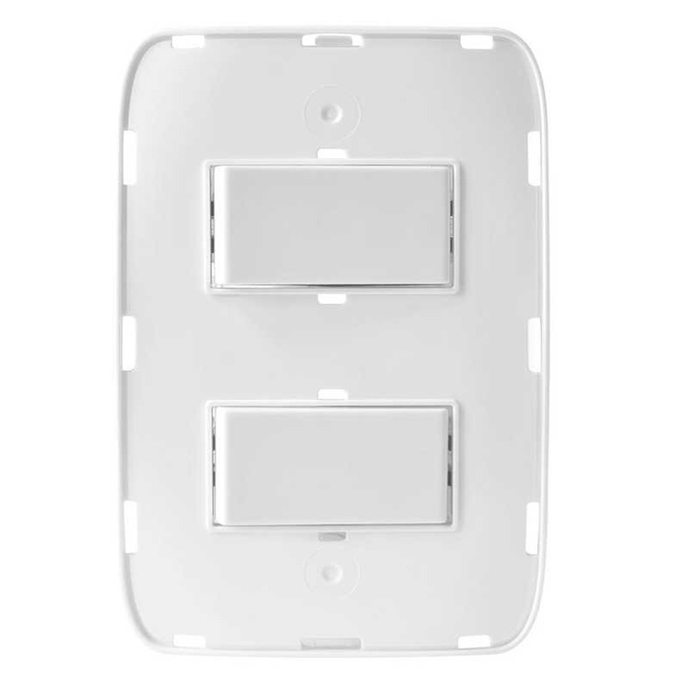 Interruptor iluminado doble 3 vías blanco Chatel