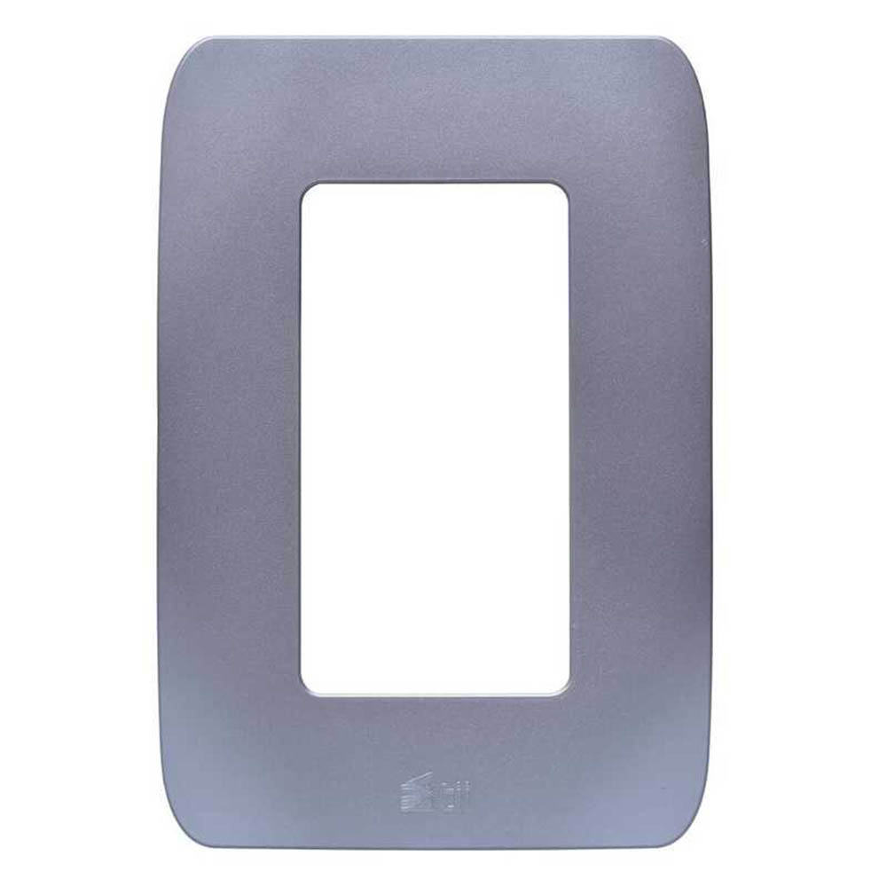 Placa duplex acabado platino Chatel