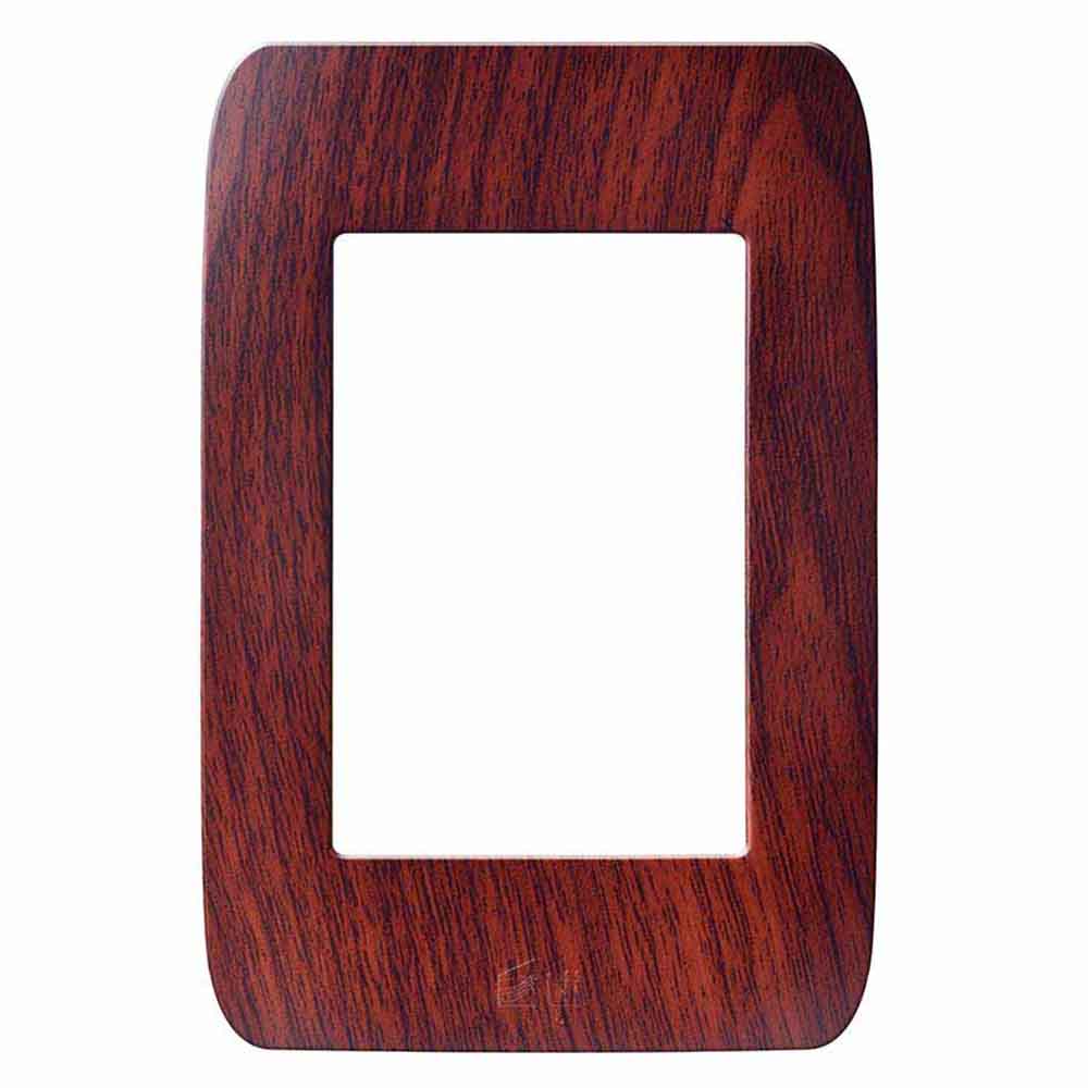 Placa triple acabado nogal Chatel