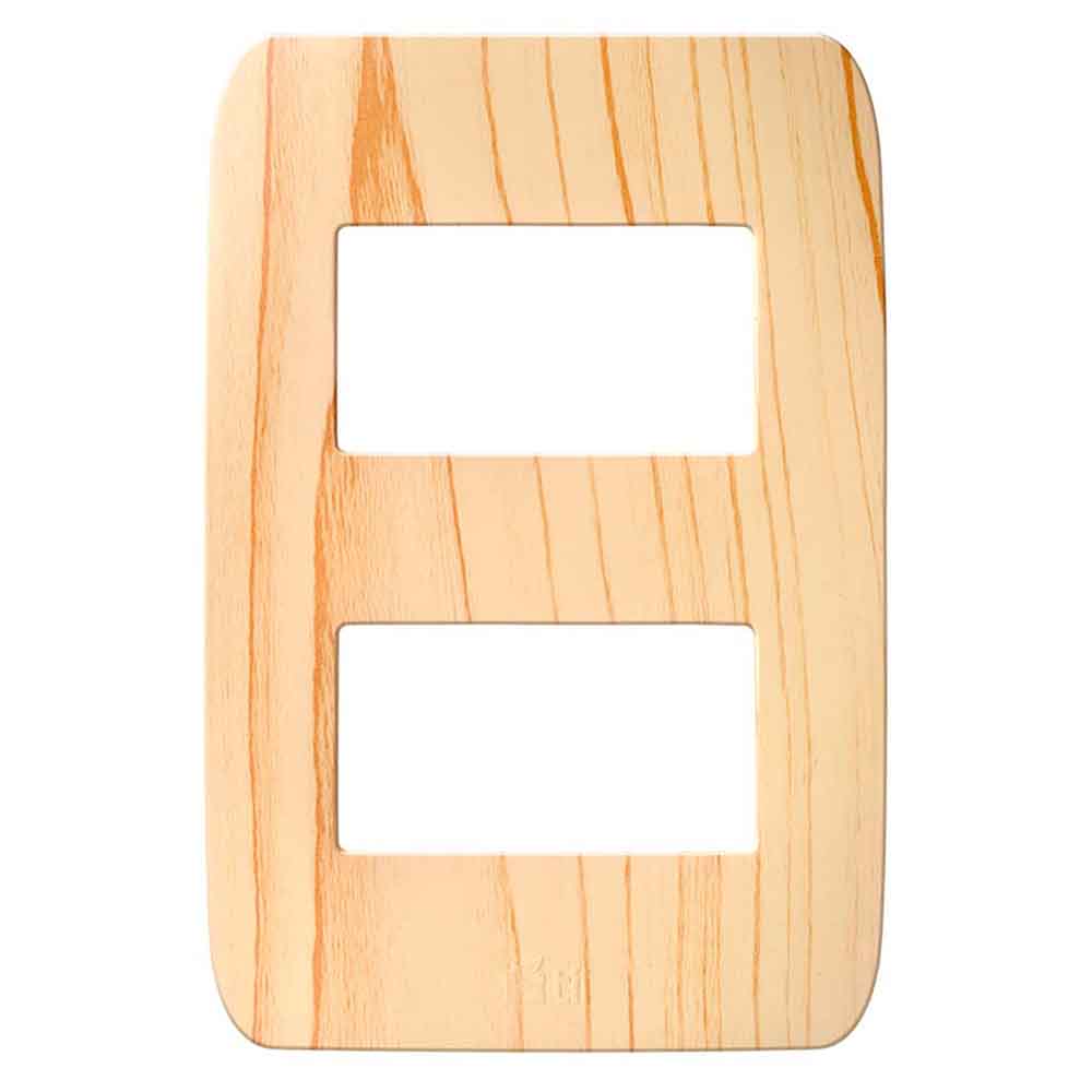 Placa para interruptor doble roble claro Chatel