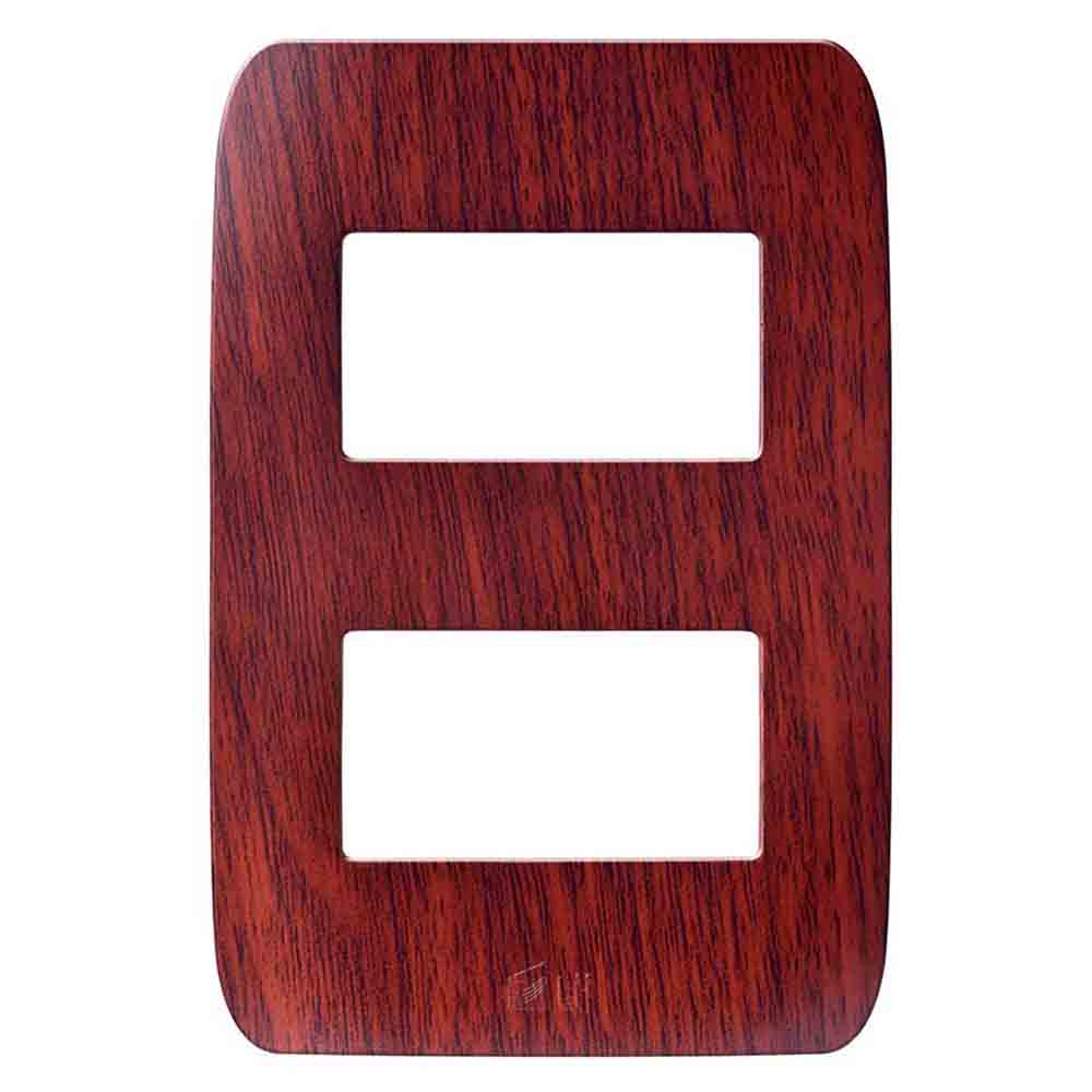 Placa para interruptor doble nogal Chatel