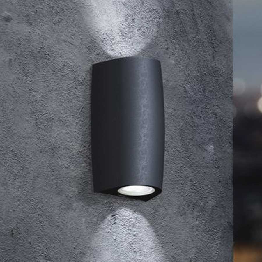 Lámpara de pared up&down Marta 90 negro IP55