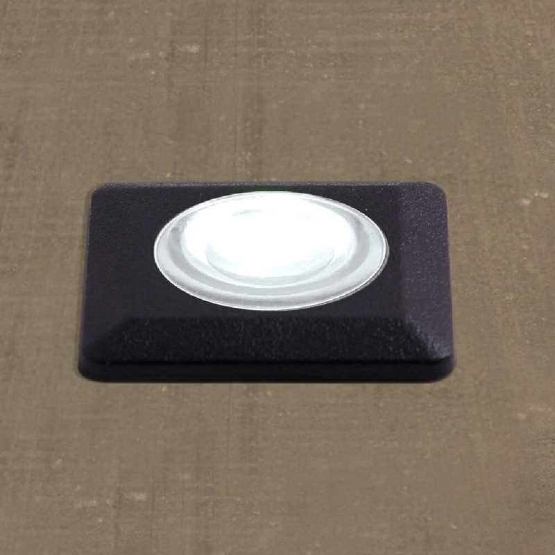 Luminaria de piso Aldo cuadrada negra 4000K IP67