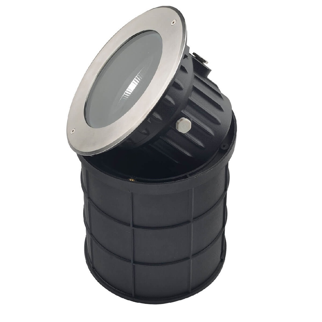 Luminaria led redonda empotrable en piso 12W 4000K IP67