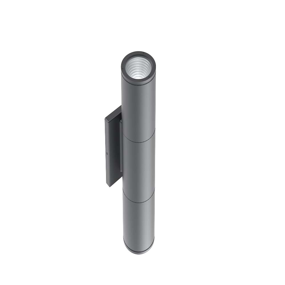 Luminaria LED de pared up&down negra 20W 4000K 45° IP65