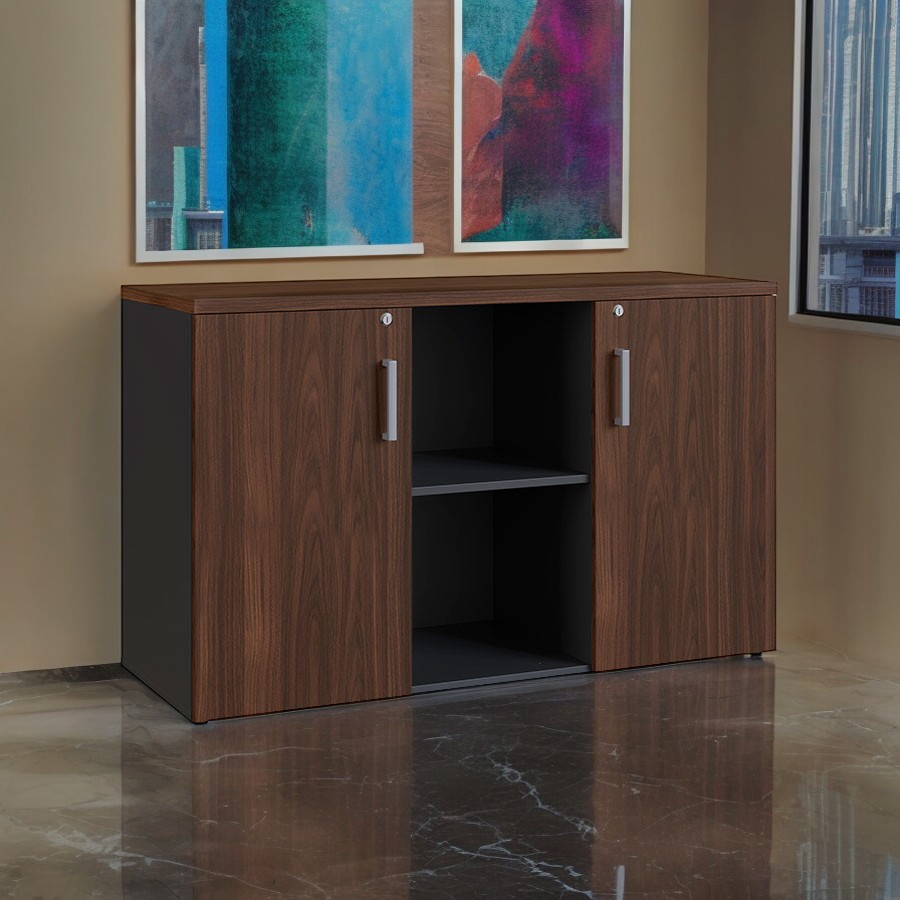 Modular Armario de Oficina cafe/negro con llave