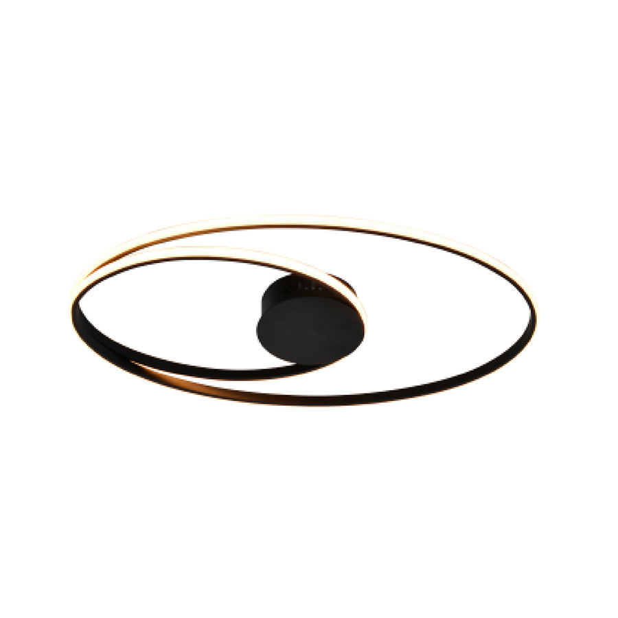 Lámpara LED de techo Baptiste negro con luz cálida 30W