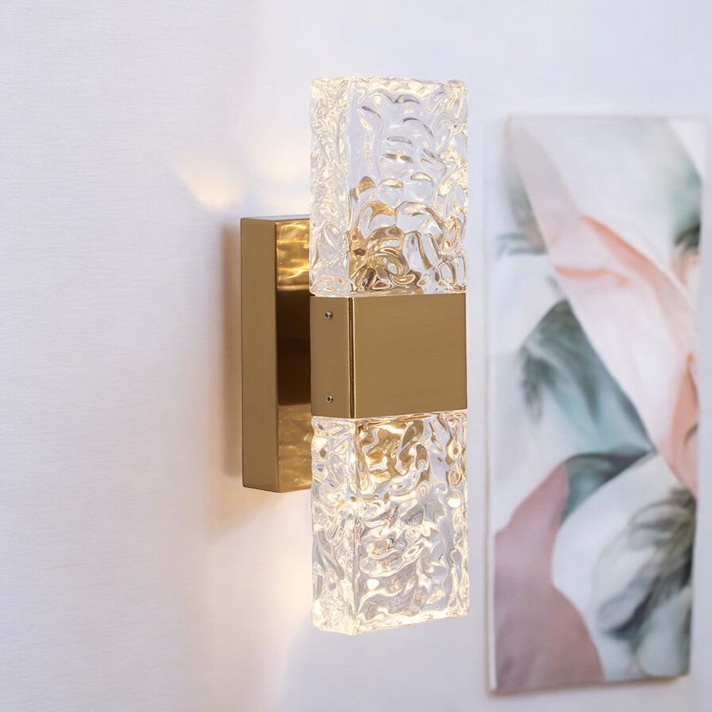 Aplique LED de pared Bezel 60 black con luz cálida 9W