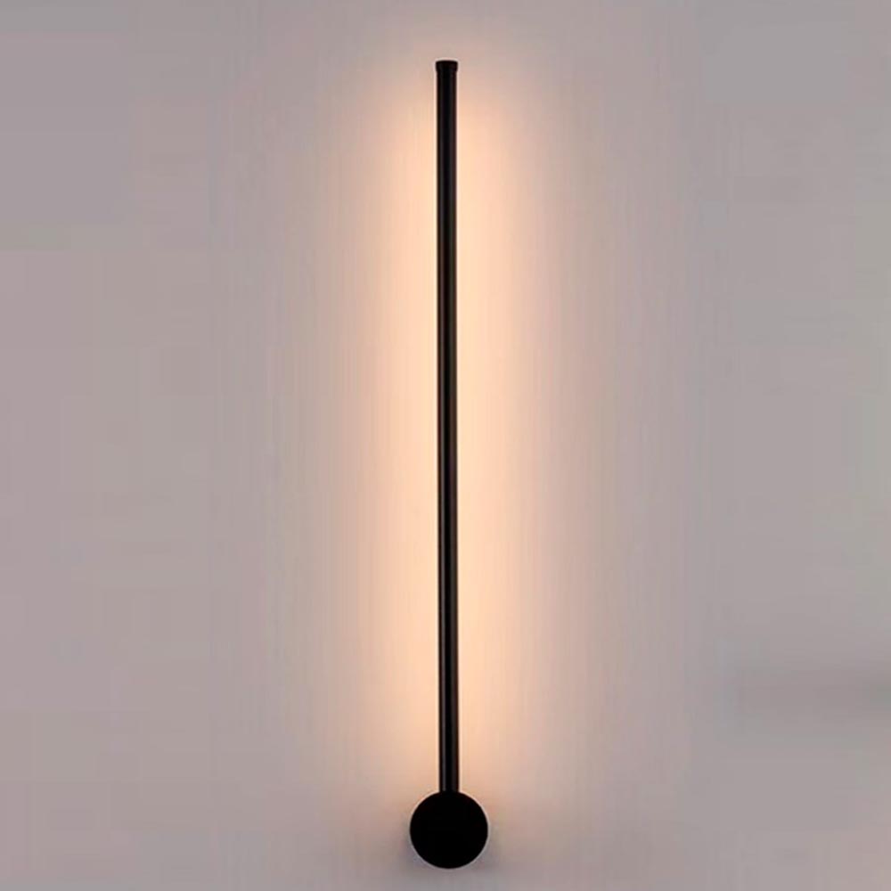 Aplique LED de pared Bezel 60 black con luz cálida 12W