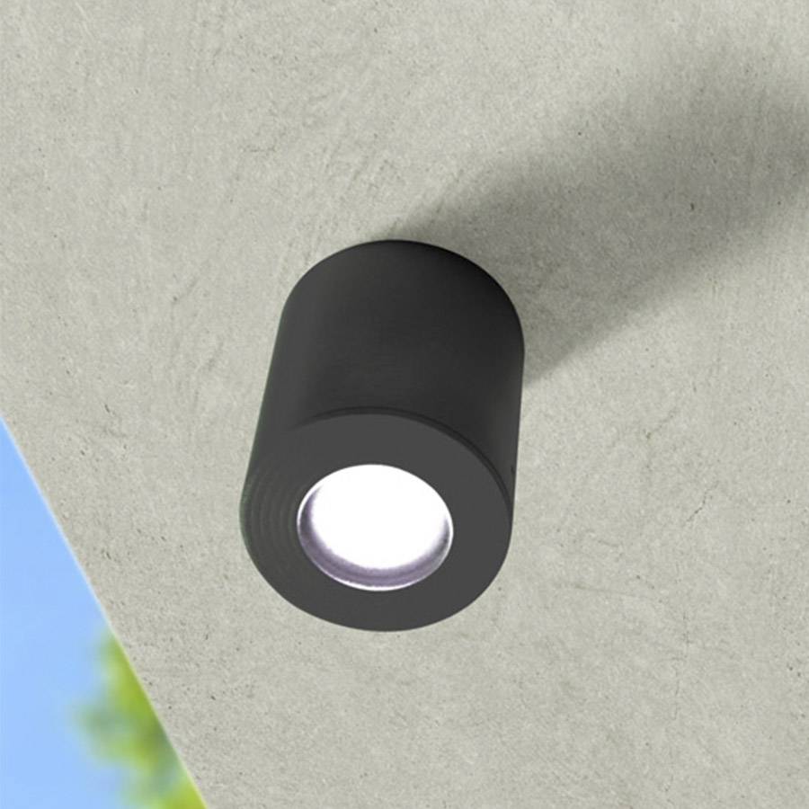 Luminaria de techo GU10 Franca 90 negro IP55