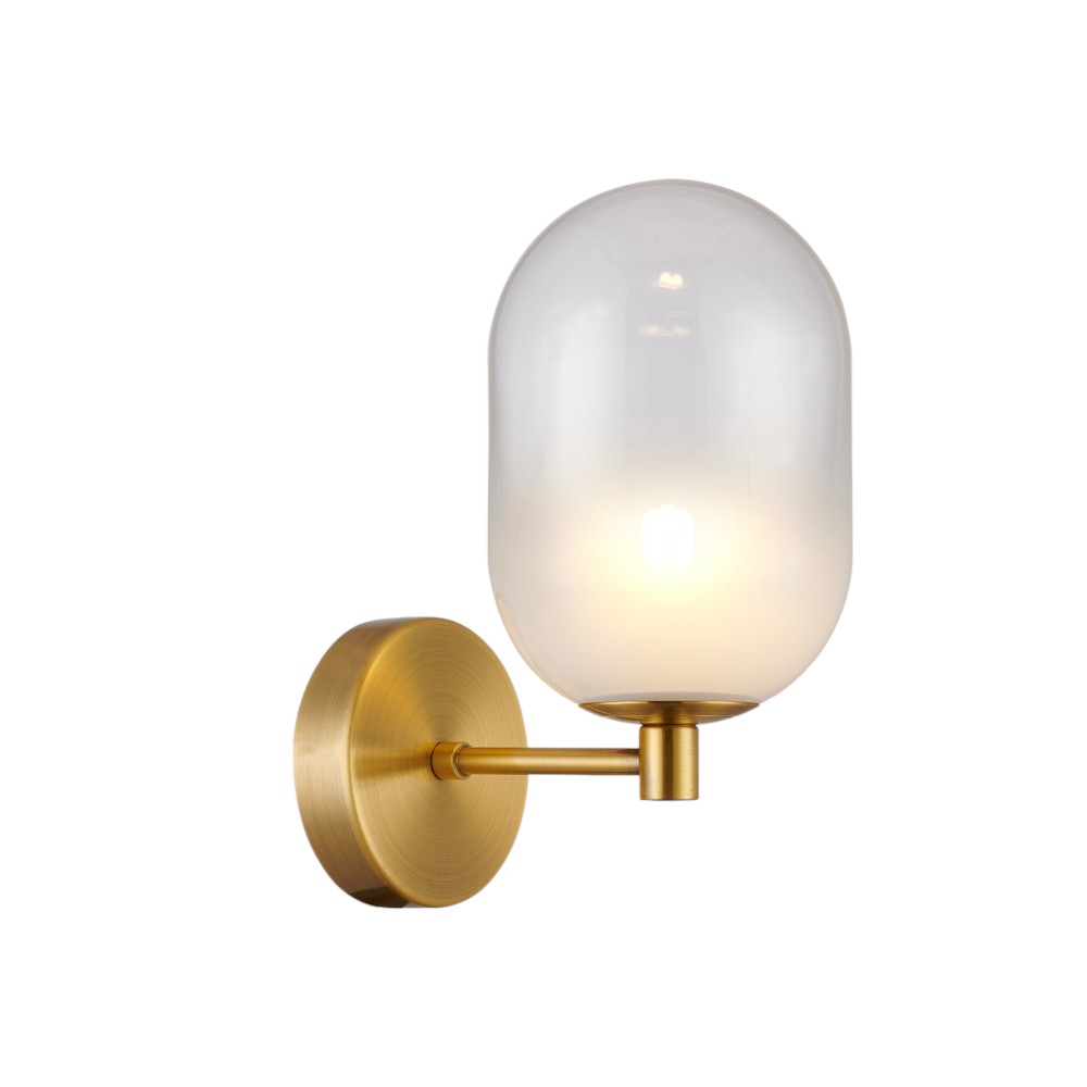 Aplique de pared G9 Egg gold vidrio opal