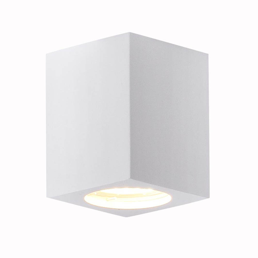 Lámpara de techo GU10 Square de gypsum blanco