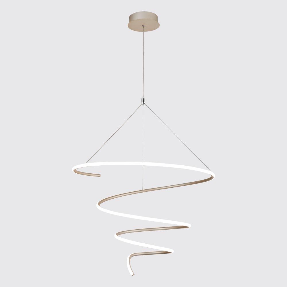 Lámpara LED colgante Seraphina dorada luz cálida 36W