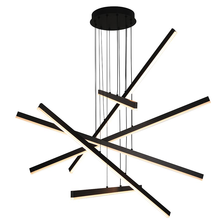 Lámpara LED colgante Harriet black luz cálida 80W