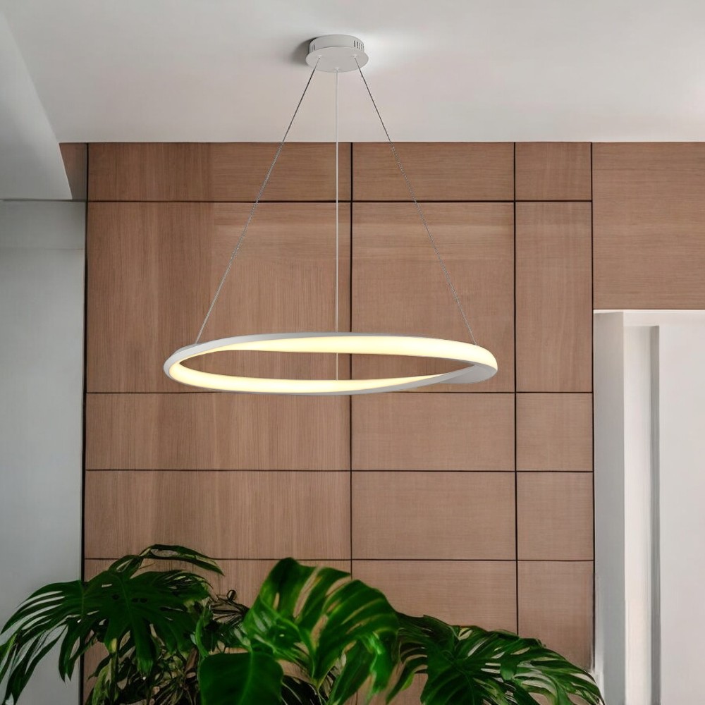 Lampara LED colgante Takeshi 60 white con luz cálida 30W