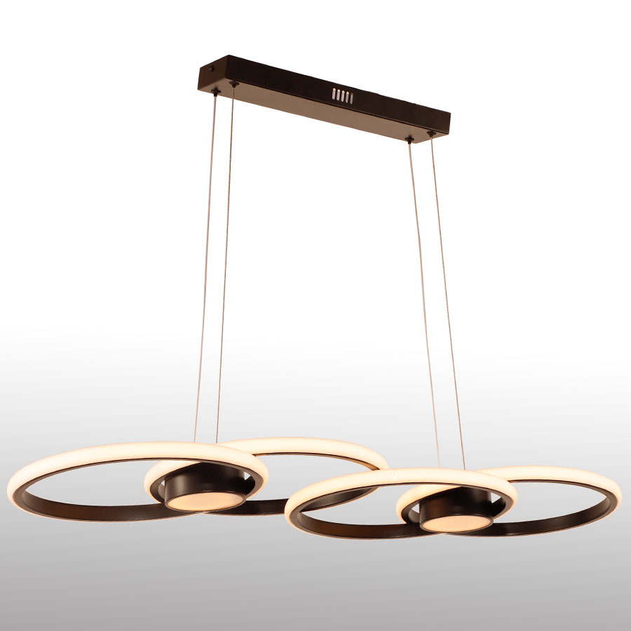 Lampara LED colgante Meadow black con luz cálida 48W