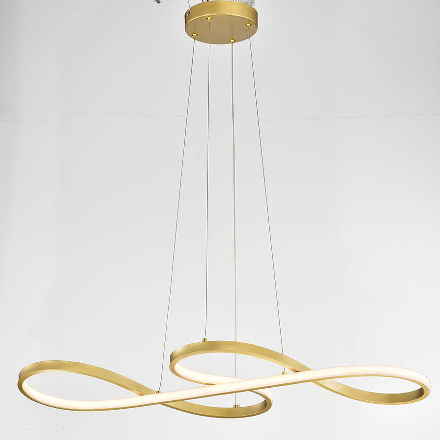 Lámpara LED colgante Symphony gold con luz cálida 36W