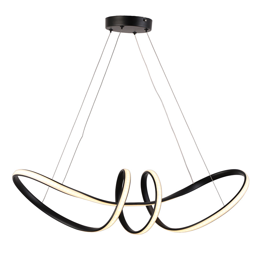 Lámpara LED colgante Irbin black con luz cálida 34W