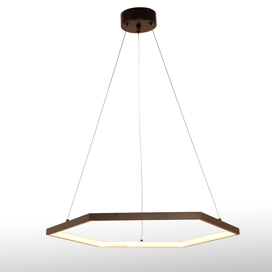 Lámpara LED colgante Alford black con luz cálida 20W