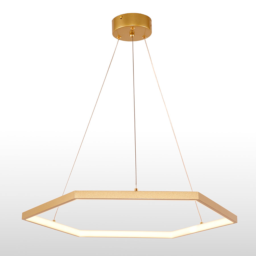 Lámpara LED colgante Alford gold con luz cálida 20W