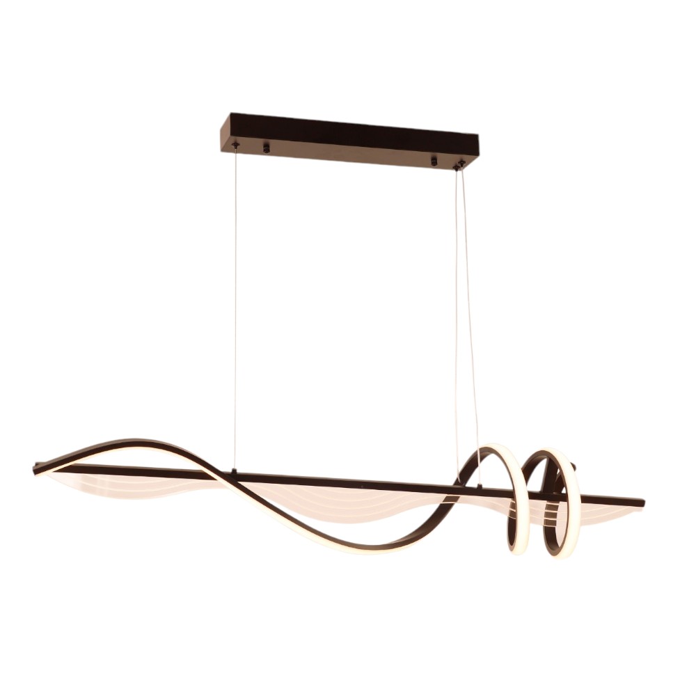 Lámpara led colgante Alana black con luz cálida 32W