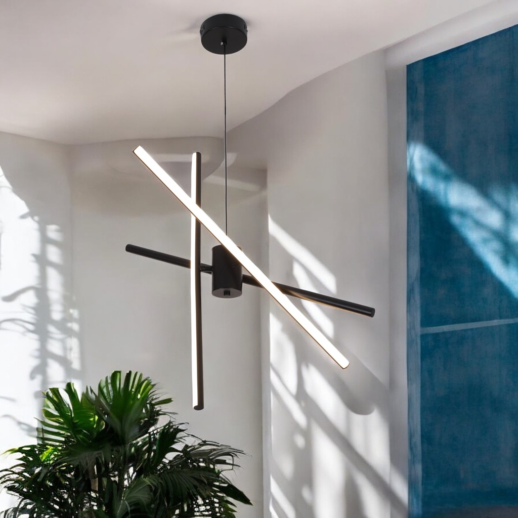 Lámpara LED de colgante Morphe 50 black con 3CCT 21W