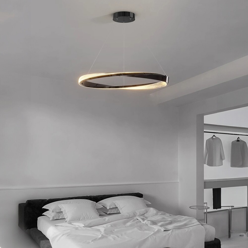 Lámpara LED colgante Memphis negra 3CCT 50W